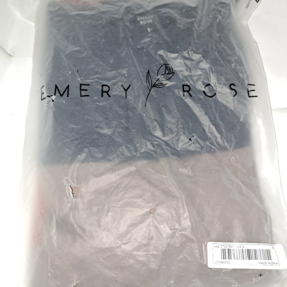 New Shein EMERY ROSE Color Block Slit Hem High Low Tee